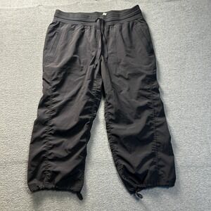 Jogger Pants Womens Medium Black Ruched Athletic Activewear Stretch RBX